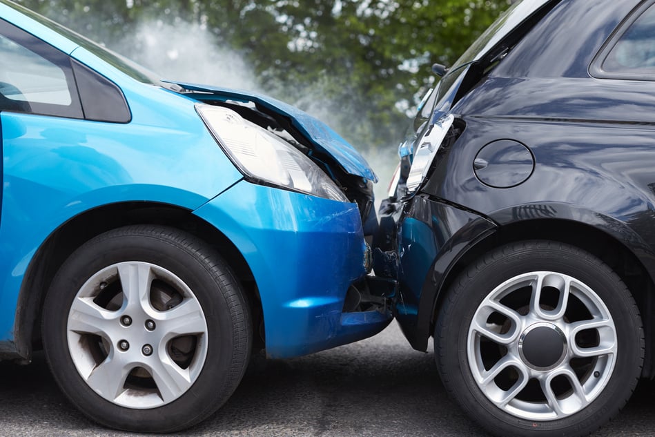 Cars Involved in a Road Accident